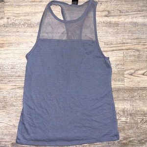 PINK workout top, grey with sheer top. Size small